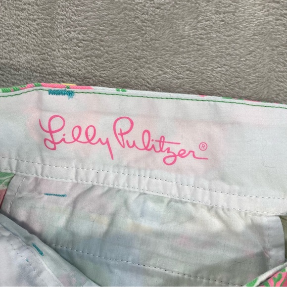 Lilly Pulitzer The Callahan Short Floral Green Pink Women's Sz 00 - Picture 8 of 14